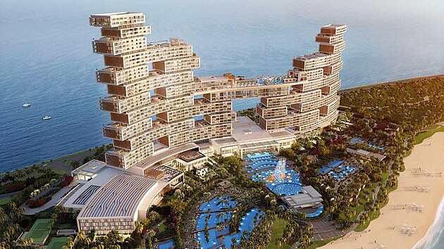 The Royal Atlantis resort v Dubaji nabz pstup na 2 kilometry dlouhou nedotenou soukromou pl.