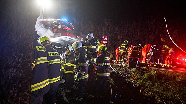 Tragická nehoda u obce Chábory na hlavní silnici I/14 u Dobrušky na Rychnovsku. (29. 4. 2022)