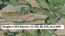 Místo zícení letounu Douglas C-47A Skytrain, . 42-23368