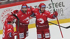 5. zápas finále hokejové extraligy, Třinec - Sparta. Marko Daňo z Třince...