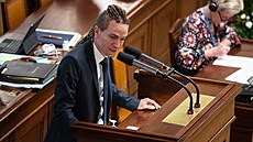 Jednání Poslanecké sněmovny. Na snímku Ivan Bartoš. (26. dubna 2022)