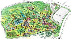 Nákres pedpokládané podoby zábavního parku nedaleko Karviné.