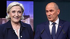Francouzka Marine Le Penová a Slovinec Janez Jan�a o víkendu neusp�li ve...