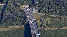 Tunel Valík na dálnici D5 u Plzn. (8. 9. 2021)