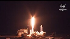 Start lodi Crew Dragon na raket Falcon 9 na misi Crew-4.