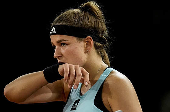 Karolína Muchová na turnaji v Madridu.