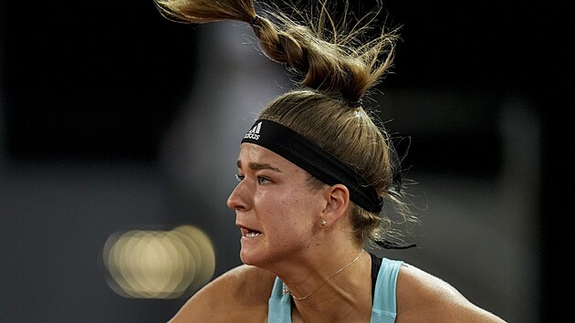 Karolna Muchov na turnaji v Madridu.