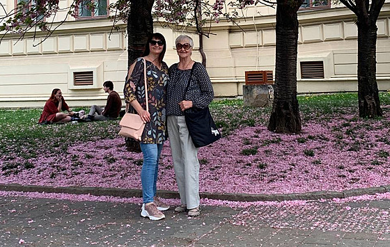 Oksana ernij a její maminka v centru Brna