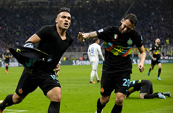 Lautaro Martinez z Interu Milán slaví gól.
