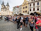 Turisté v centru Prahy (29. ledna 2020)