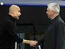 TRENÉRSKÁ EXTRATÍDA. Pep Guardiola z Manchesteru City (vlevo) a Carlo...