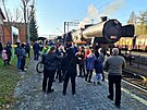 Historicky prvn jzda parnho vlaku Krlick Snnk do Slezsk Javoiny mla...