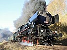 Historicky prvn� j�zda parn�ho vlaku Kr�lick� Sn�n�k do Slezsk� Javo�iny m�la...