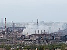 Oceláský komplex Azovstal v Mariupolu (5. kvtna 2022)