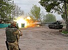 Ruské jednotky pokraují v dobývání Azovstalu. (5. kvtna 2022)