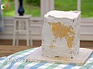Janin dort inspirovaný Afrikou ve stylu betonových dort.