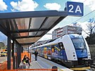 Nov� vlakov� zast�vka Plze�-Slovany. (15 .4. 2022)