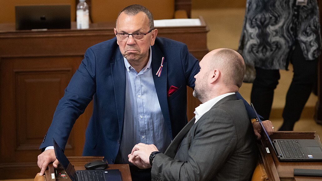 Poslanec SPD Jaroslav Foldyna ve Snmovn