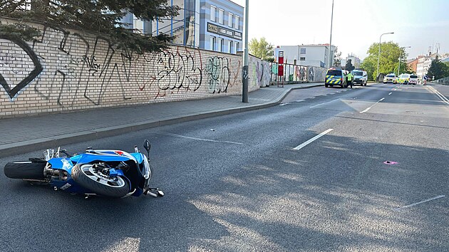 Na Modansk se stala tragick nehoda, motork svm zrannm podlehl. (4. kvtna 2022)