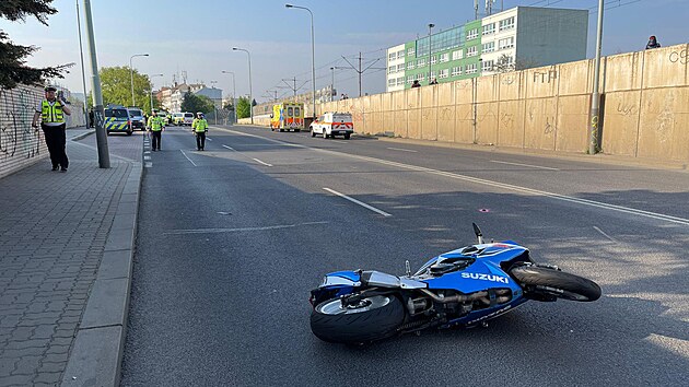 Na Modansk se stala tragick nehoda, motork svm zrannm podlehl. (4. kvtna 2022)
