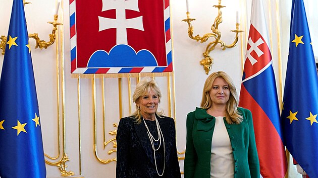 Slovensk prezidentka Zuzana aputov se setkala s americkou prvn dmou Jill Bidenovou na zvr jej zahranin cesty. (9. kvtna 2022)
