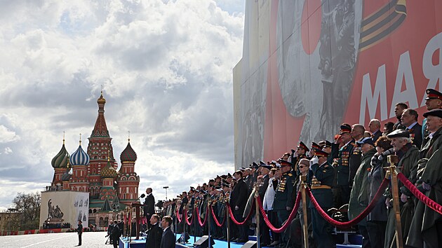 V Moskv zaala u pleitosti Dne vtzstv vojensk pehldka. Na n tak promluvil rusk prezident Vladimir Putin. (9. kvtna 2022)