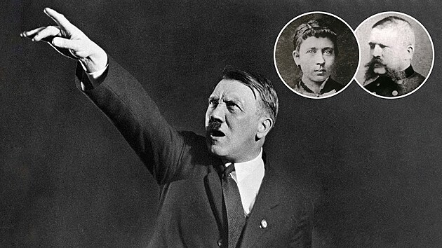 Adolf Hitler a jeho rodie Klra a Alois