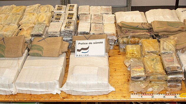 Zamstnanci nali v tovrn na kvov kapsle pytle s kokainem. Policie ho v kontejnerech nala celkem pes 500 kilogram. (2. kvtna 2022)