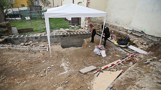 Archeologický průzkum v objektu možné staré mincovny v centru Jihlavy.