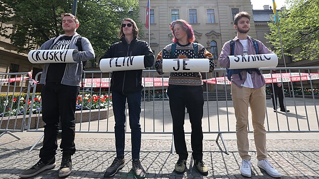 Protest klimatick iniciativy Fridays for Future proti pouvn ruskho plynu. (2. kvtna 2022)