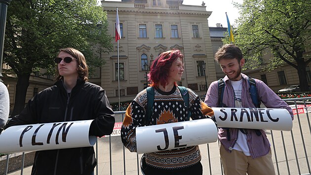 Protest klimatick iniciativy Fridays for Future proti pouvn ruskho plynu. (2. kvtna 2022)