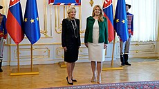 Slovenská prezidentka Zuzana aputová se setkala s americkou první dámou Jill...