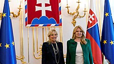 Slovenská prezidentka Zuzana Čaputová se setkala s americkou první dámou Jill...
