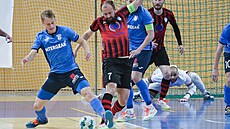 Momentka z futsalového finálového zápasu Plzeň - Chrudim.