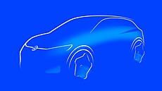 Skica malého elektromobilu v podání značky Volkswagen