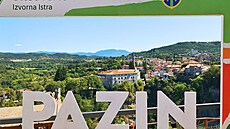 Prhled na Pazin, centrální msto ve vnitrozemí Istrie