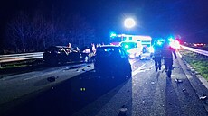 Na rychlostní silnici ve sm�ru z Liberce na Turnov se srazily dva vozy.