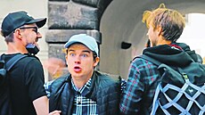 Záb�r z nového videoklipu Kluk� z Prahy a Kovyho