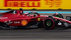 Charles Leclerc z Ferrari v kvalifikaci Velké ceny Miami F1.