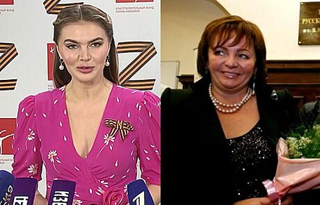 Zleva: Alina Kabajevová, Ljudmila Putinová