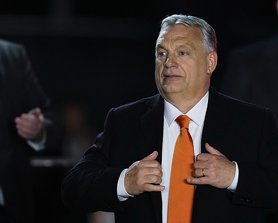 Maarský premiér Viktor Orbán bhem volebního shromádní v maarské Budapeti....