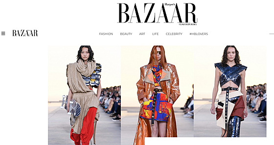 Náhled nového webu asopisu Harper's Bazaar