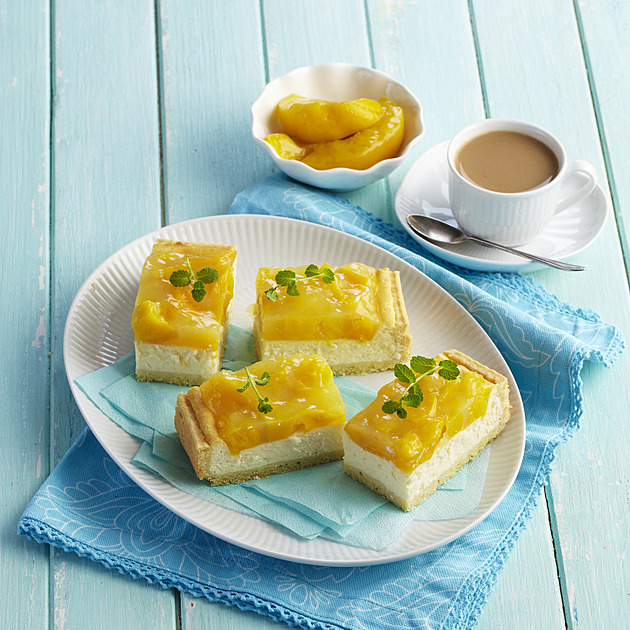Cheesecake řezy s bílou čokoládou