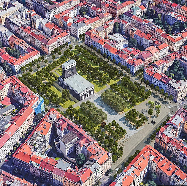 Budoucí podoba náměstí Jiřího z Poděbrad