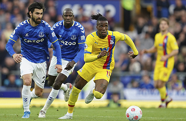 Fotbalisté Evertonu slaví po výhře nad Crystal Palace záchranu v anglické lize