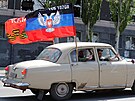 Oslavy Dne vítzství v Ruskem okupovaném Mariupolu (9. kvtna 2022)