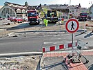 Rekonstrukce centrln autobusov zastvky Trnice v Karlovch Varech. (9....