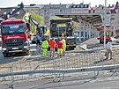 Rekonstrukce centrln autobusov zastvky Trnice v Karlovch Varech. (9....