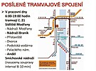 Poslen tramvajov spojen bhem opravy Barrandovskho mostu