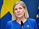 védská premiérka Magdalena Anderssonová (16. kvtna 2022)